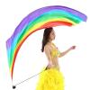 Generic 1/2 Pcs Multi Color Dance Silk Veil Poi - Elegant Belly Dance Poi Streamer, Gradual Colors Silk Scarf Veil with Poi Ball | Worship and Dance Practice Veil, Dance Silk Veil for Flow Arts view 1