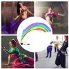 Generic 1/2 Pcs Multi Color Dance Silk Veil Poi - Elegant Belly Dance Poi Streamer, Gradual Colors Silk Scarf Veil with Poi Ball | Worship and Dance Practice Veil, Dance Silk Veil for Flow Arts view 2