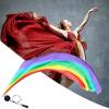 Generic 1/2 Pcs Multi Color Dance Silk Veil Poi - Elegant Belly Dance Poi Streamer, Gradual Colors Silk Scarf Veil with Poi Ball | Worship and Dance Practice Veil, Dance Silk Veil for Flow Arts view 3