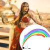 Generic 1/2 Pcs Multi Color Dance Silk Veil Poi - Elegant Belly Dance Poi Streamer, Gradual Colors Silk Scarf Veil with Poi Ball | Worship and Dance Practice Veil, Dance Silk Veil for Flow Arts view 4