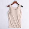 Tank Tops for Women with Built in Bra, Dressy Casual Basic Camisole Stretchy Layer Camis with Shelf Bra Underwear view 2