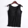 Tank Tops for Women with Built in Bra, Dressy Casual Basic Camisole Stretchy Layer Camis with Shelf Bra Underwear view 2
