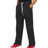 JEsilunmaMY Men's Drawstring Corduroy Cargo Pants Side Pockets Stretch Jogger Sweatpants Relaxed Fit Casual Straight Trousers (Black,Small) view 1