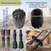 4Pcs Backpack Hiking Stick Holder Straps, Elastic Lanyard Rope for Trekking Poles with 4Pcs Trekking Pole Tips Hiking Cane and 2Pc Clip for Camping, Mountaining, Walking, Trekking, Fishing Accessories view 3