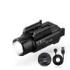 GOPLANT 2500 Lumens Weapon Light Flashlight, Only Rechargeable LED White Light Adjustable Rail-Mounted Without Laser, Aircraft-Grade Aluminum Tactical Gun Light for Picatinny or GL Rail