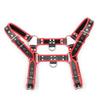 Aendu Adjustable Leather Body Chest Half Harness for MenPunk Style Belt with Buckle Closure - Durable and Stylish Design (Red) view 1