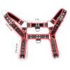 Aendu Adjustable Leather Body Chest Half Harness for MenPunk Style Belt with Buckle Closure - Durable and Stylish Design (Red) view 3