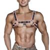 Aendu Adjustable Leather Body Chest Half Harness for MenPunk Style Belt with Buckle Closure - Durable and Stylish Design (Pink) view 2