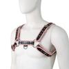 Aendu Adjustable Leather Body Chest Half Harness for MenPunk Style Belt with Buckle Closure - Durable and Stylish Design (Pink) view 4