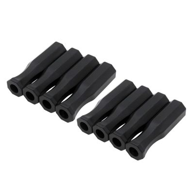 MUSISALY 8pcs Durable Plastic Table Football Handle Covers Ergonomic Grip Replacement for Foosball Rods Black Handle Grip Case for Enhanced Performance and Comfort