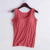 Tank Tops for Women with Built in Bra, Dressy Casual Basic Camisole Stretchy Layer Camis with Shelf Bra Underwear view 2