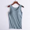 Tank Tops for Women with Built in Bra, Dressy Casual Basic Camisole Stretchy Layer Camis with Shelf Bra Underwear view 2