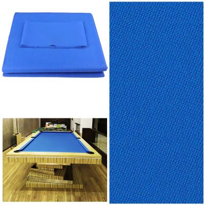MENUBWPP Pool Table Felt Billiard Cloth, 9.5ft Pool Table Felt Cloth for 9ft Pool Tables, with 6 Cloth Strips,Used for Home, Clubs, Bars(Blue)