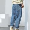 Mens Vintage Baggy Straight Leg Jeans Fashion Comfort Hip Hop Harem Denim Pants Cotton Loose Casual Jean Trouser (Blue,29) view 3