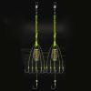 WAOCEO Fish Hook 4 PCS/Box Explosion Fishing Hook Spring Lure Green Line Bomb Hook Anti-Hanging End Throw Rod Hook Waist Drum Bait Cage Fishing Accessories (Color : 10#) view 4