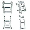 BABYCE Boat Ladder Marine Yacht 3 Step Pontoon Boat Ladder Foldable, Marine Yacht Ladder/Swim Deck Ladder Stainless Steel, Telescoping Dock Steps Ladder with Anti-Slip Feet, UWGK6003178 view 2