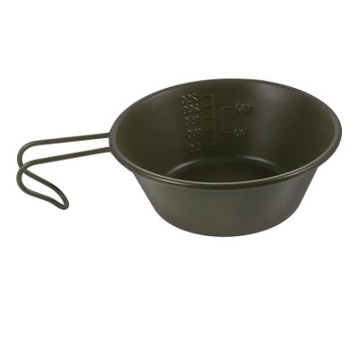 GANAZONO Camp Outdoor Stainless Steel Salad Bowl Handle Multi-purpose Leakproof Bowl for Soup Water Cup