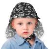 WIFIU Baby Sun Hat for Girls Boys Skull Skeleton Funny Pattern Printed, Toddler Beach Bucket Hats for Camping Travel Outdoor 2-4T view 2