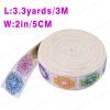 PAXMATE Cotton Webbing, 2 Inch Webbing Crochet Flower Webbing Strap for Bags, Arts and Crafts view 2