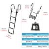 BABYCE Boat Ladder Marine Yacht Pontoon Boat Ladder with Safe Handrails, 4 Step Telescoping Swim Dock Ladder, Heavy Duty Stainless Steel Marine Boat Inboard Ladder view 4
