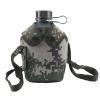 RUEHALF 1L Camouflage Water Bottle Outdoor Sports Picnic Kettle Portable Canteen with Shoulder Strap Aluminum Camping Pot Flask (Color : 01-1L) view 4