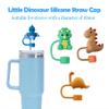 4 Pcs Dinosaur Straw Cover for Stanley 30/40 oz, 0.4in/10mm Straw Topper view 2