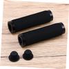 HANABASS 2pairs Comfortable Rubber Bike Handlebar Grips Ergonomic Non-Slip Design for Mountain Biking and Cycling Black Dual-Sided view 2