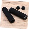 HANABASS 2pairs Comfortable Rubber Bike Handlebar Grips Ergonomic Non-Slip Design for Mountain Biking and Cycling Black Dual-Sided view 3