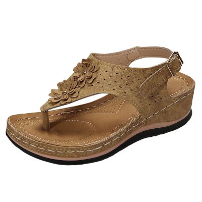 NineFit Basics Orthopedic Sandals for Women, Women's Comfortable Orthopedic Sandals Thong Dressy T-Strap Casual Summer Arch Support Sandals, 6.5 Wide, A00-yellow
