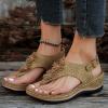 NineFit Basics Orthopedic Sandals for Women, Women's Comfortable Orthopedic Sandals Thong Dressy T-Strap Casual Summer Arch Support Sandals, 6.5 Wide, A00-yellow view 3
