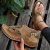 NineFit Basics Orthopedic Sandals for Women, Women's Comfortable Orthopedic Sandals Thong Dressy T-Strap Casual Summer Arch Support Sandals, 6.5 Wide, A00-yellow view 4