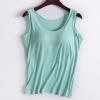 Tank Tops for Women with Built in Bra, Dressy Casual Basic Camisole Stretchy Layer Camis with Shelf Bra Underwear view 2