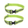 GANAZONO 2pcs Reflective Safety Straps for Night Running Cycling Elastic Waist Belts Adjustable Safety Gear Fluorescent Green Random Style view 1