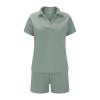 GOKKILRW Womens 2 Piece Lounge Sets Summer Oversized V Neck T-Shirts Tops Biker Shorts Set Workout Outdoor Jogging Tracksuit Pajamas S-XXL view 4