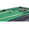 6-ft Pool Table with Table Tennis Top - Versatile 2-in-1 Game Table, Black with Green Felt, Durable & Space-Saving Design view 2