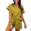 GOKKILRW Womens Summer 2 Piece Outfits Sleeveless Crop Top Capri Wide Leg Pants Jumpsuit Business Work Lounge Beach Travel Sets with Pockets view 1