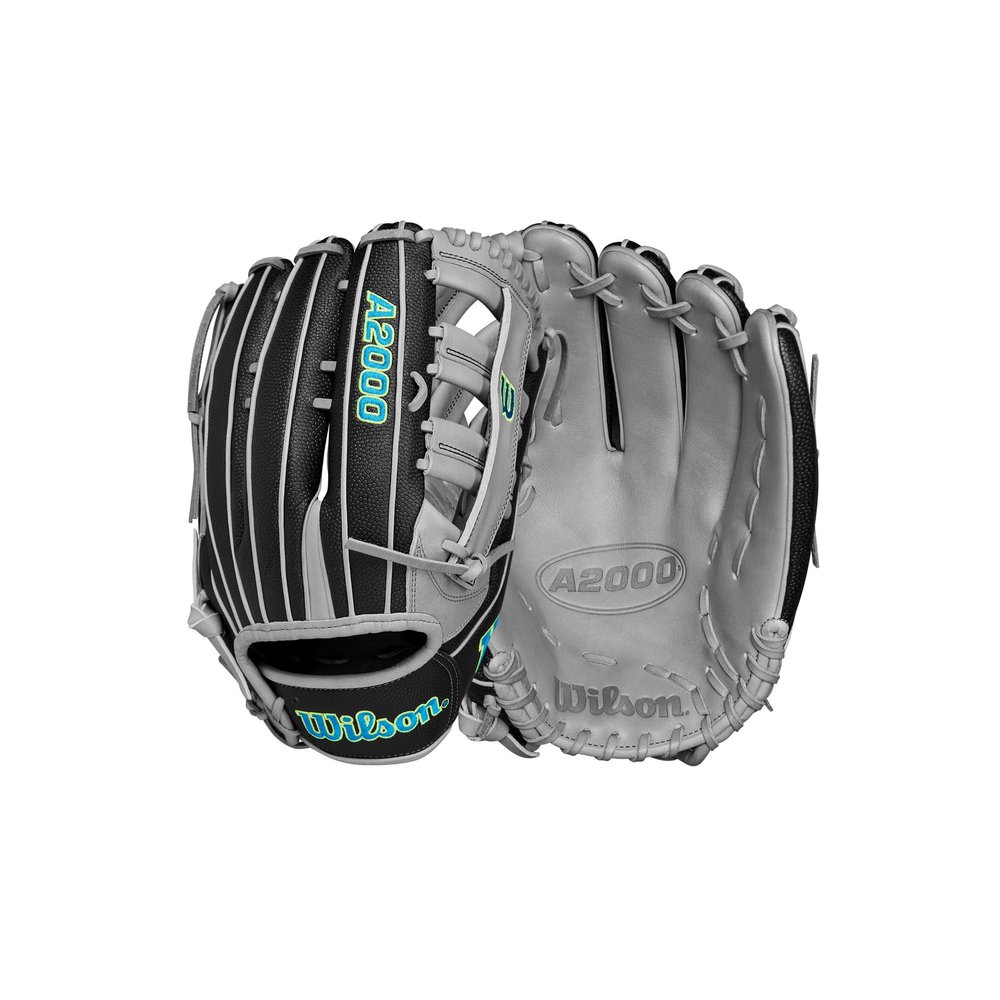 Wilson 2024 A2000 SP13SS 13 Slowpitch Softball Glove - Left Hand Throw, Black/Grey/Teal