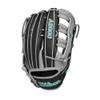 Wilson 2024 A2000 SP13SS 13 Slowpitch Softball Glove - Left Hand Throw, Black/Grey/Teal view 2