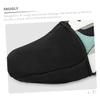 MERRYHAPY Cycling Half Shoe Covers Windproof Thermal Overshoes for Men Women Soft and Thick for Cold Weather Protection for Outdoor Cycling Activities Black view 2