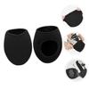 MERRYHAPY Cycling Half Shoe Covers Windproof Thermal Overshoes for Men Women Soft and Thick for Cold Weather Protection for Outdoor Cycling Activities Black view 3