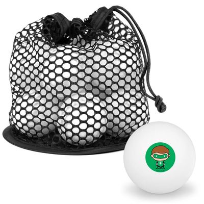 Green Lantern Cute Chibi Character Novelty Table Tennis Ping Pong Ball 12 Pack with Storage Bag