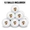Christmas Tartan Deer and Holly Antlers Novelty Table Tennis Ping Pong Ball 12 Pack with Storage Bag view 3