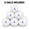 Winona State University Secondary Logo Novelty Table Tennis Ping Pong Ball 12 Pack with Storage Bag view 3