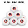 University of Illinois Secondary Novelty Table Tennis Ping Pong Ball 12 Pack with Storage Bag view 3