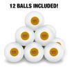 Alcorn Secondary Logo Novelty Table Tennis Ping Pong Ball 12 Pack with Storage Bag view 3