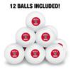 Bradley University Braves Novelty Table Tennis Ping Pong Ball 12 Pack with Storage Bag view 3