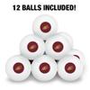 Elon University Primary Logo Novelty Table Tennis Ping Pong Ball 12 Pack with Storage Bag view 3