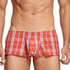 Wayonge Cotton Woven Boxer Shorts - Button Fly Mens Underwear Classic Style and Comfort Meet (Orange Red,X-Large) view 1
