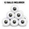 Rhino Glowing Horn Novelty Table Tennis Ping Pong Ball 12 Pack with Storage Bag view 3