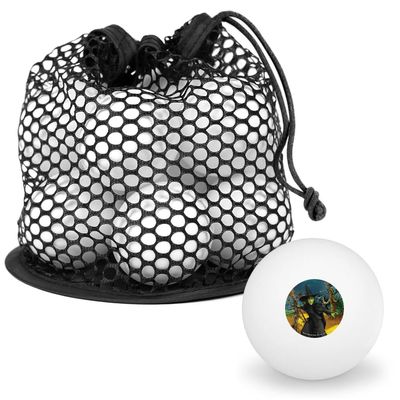 Wizard of Oz Wicked Witch Character Novelty Table Tennis Ping Pong Ball 12 Pack with Storage Bag